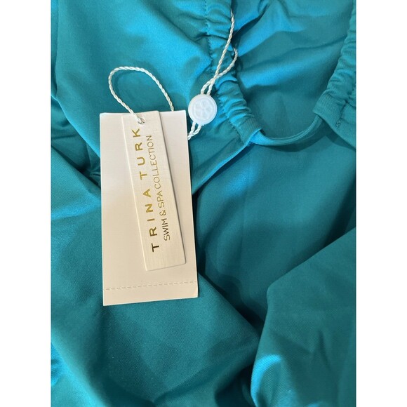 Trina Turk womens One Piece Swimsuit size 6 Ceramic Monaco Plunge High Leg $162 - Picture 9 of 11